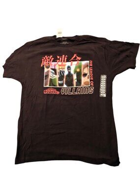 My Hero Academia Mens Black Lrg 100 Cotton Funimation League of Villains T Shirt